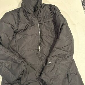 Girls, Donna Karen, black puffer coat